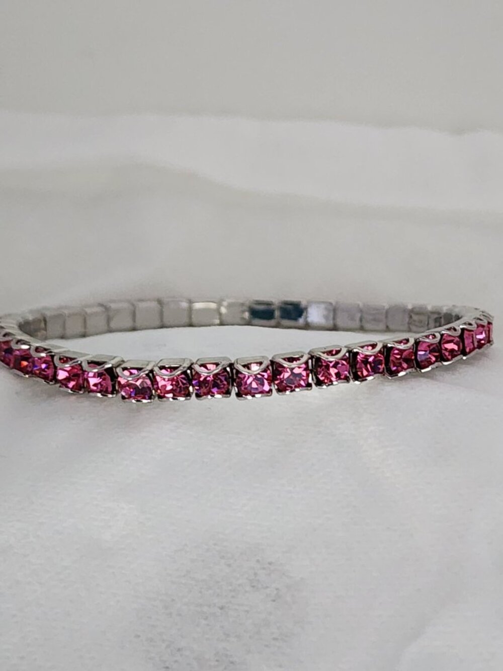 Touchstone Crystal Dark Rose Stretch Bracelet